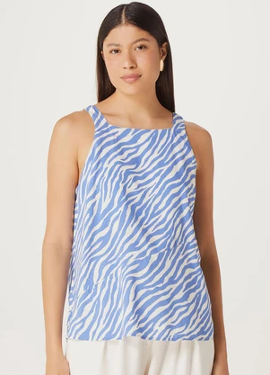 Hering - Blusa sem Manga Feminina Azul - HERING