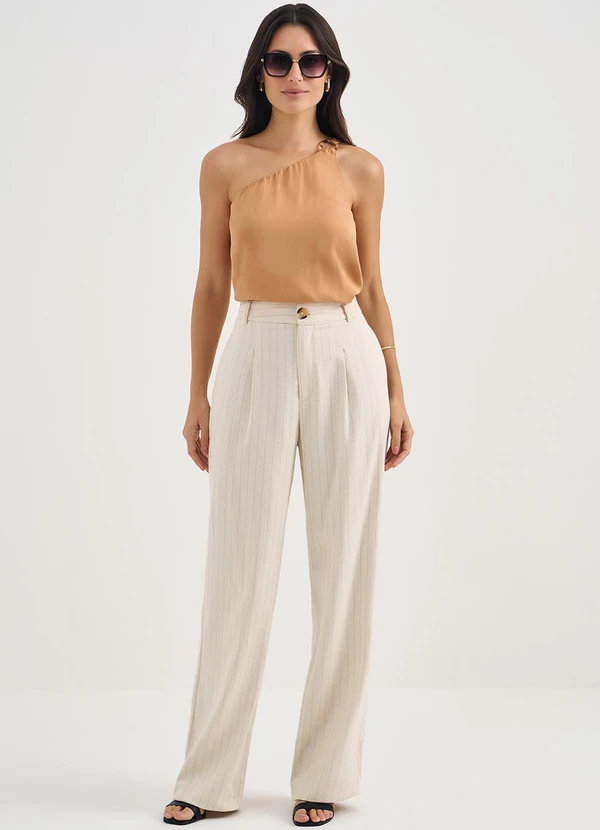 Principessa - Blusa Ombro Só com Argola Rajada Eunice 3