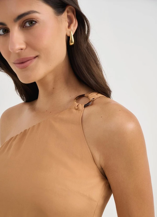 Principessa - Blusa Ombro Só com Argola Rajada Eunice 5