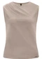 Lunender - Blusa sem Mangas com Pregas em Malha Rosa - variação: Cinza