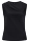 Lunender - Blusa sem Mangas com Pregas em Malha Rosa - variação: Preto