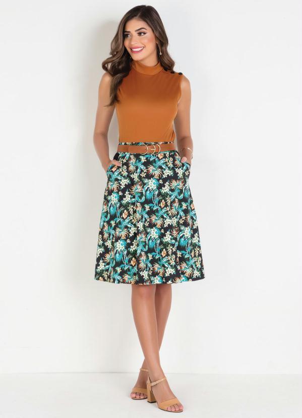 Rosalie - Blusa sem Mangas Moda Evangélica Caramelo 3