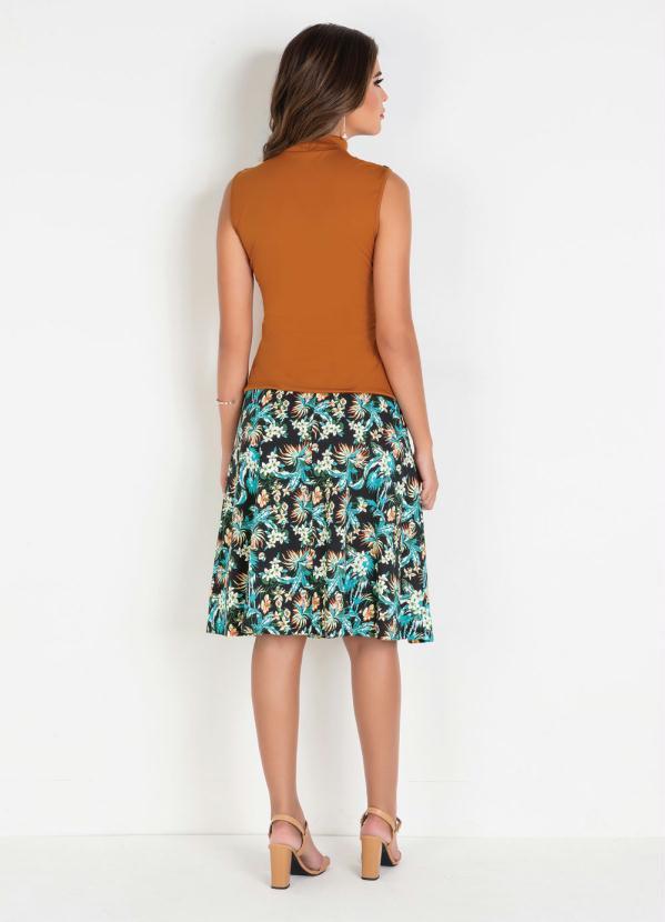 Rosalie - Blusa sem Mangas Moda Evangélica Caramelo 5