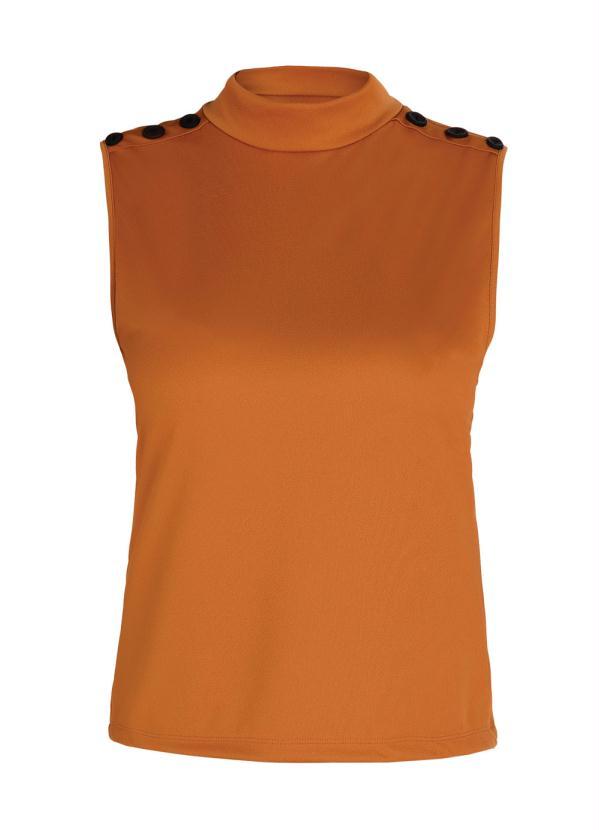 Rosalie - Blusa sem Mangas Moda Evangélica Caramelo 6