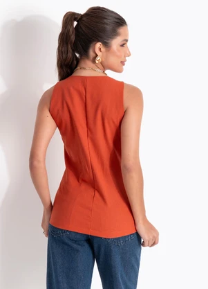 Quintess - Blusa Telha em Linho com Viscose - QUINTESS