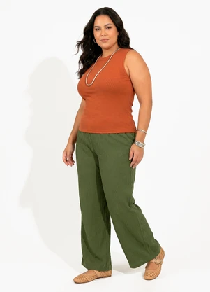Quintess - Blusa Terracota em Malha Canelada - QUINTESS