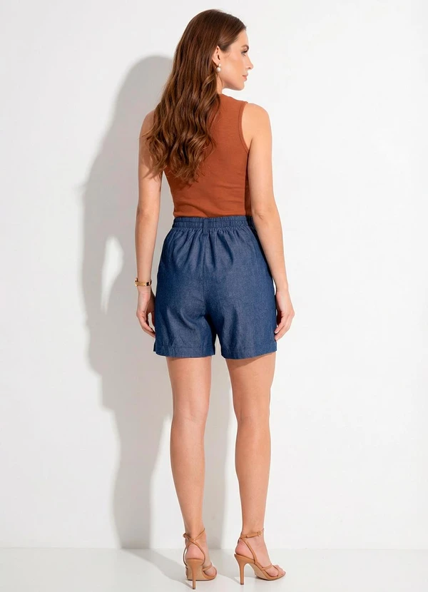 Quintess - Blusa Terracota em Malha Canelada