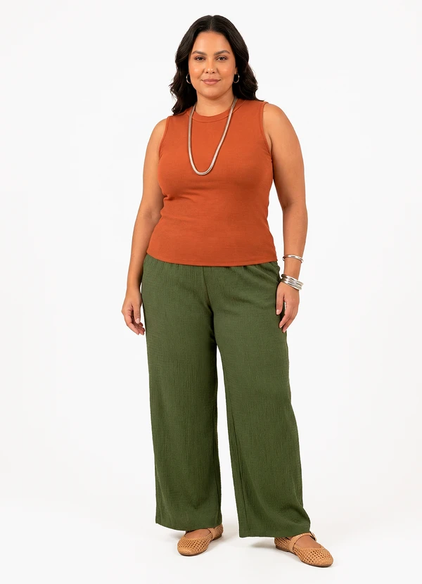 Quintess - Blusa Terracota em Malha Canelada 4