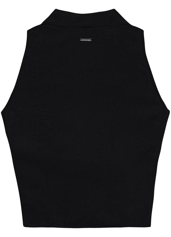 Enfim - Blusa Transpassada em Viscose Preto 4