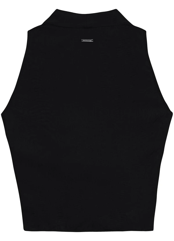 Enfim - Blusa Transpassada em Viscose Preto 4