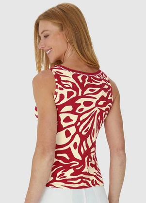 Malwee - Blusa Veemelha Ampla Abstrata - MALWEE