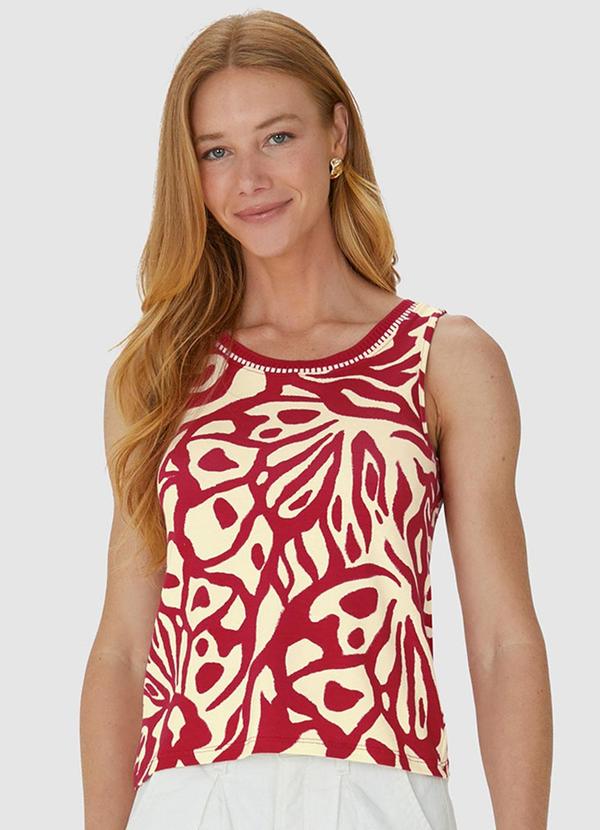 Malwee - Blusa Veemelha Ampla Abstrata