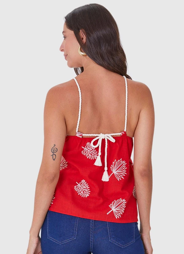 Malwee - Blusa Veemelha Folhas com Torção 2