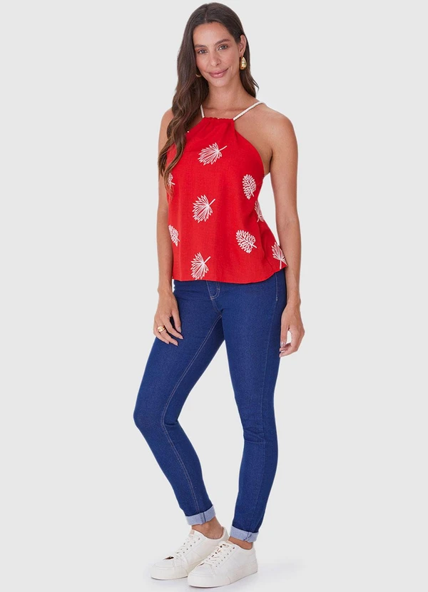 Malwee - Blusa Veemelha Folhas com Torção 3
