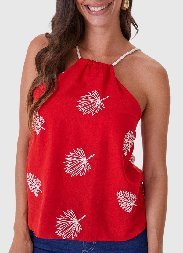 Malwee - Blusa Veemelha Folhas com Torção 5