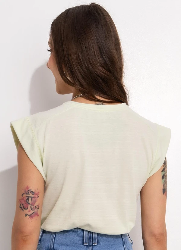 Bimini - Blusa Verde Claro em Meia Malha Texturizada 2