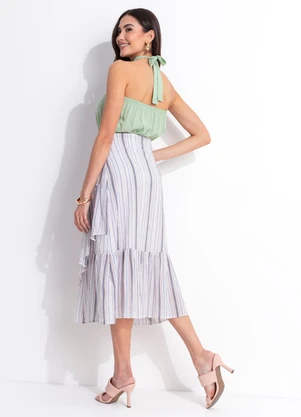 Quintess - Blusa Verde Claro em Viscose Plana - QUINTESS