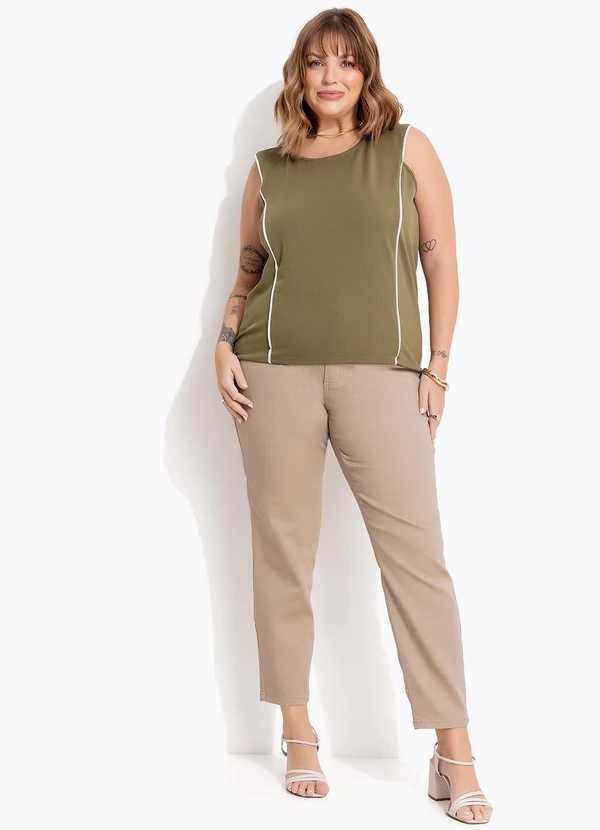 Marguerite - Blusa Verde em Malha Crepe 3