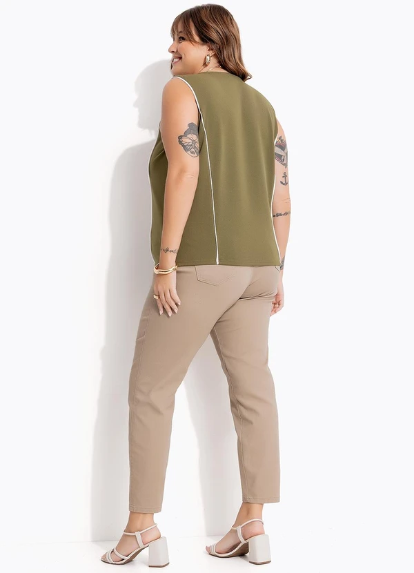 Marguerite - Blusa Verde em Malha Crepe 5