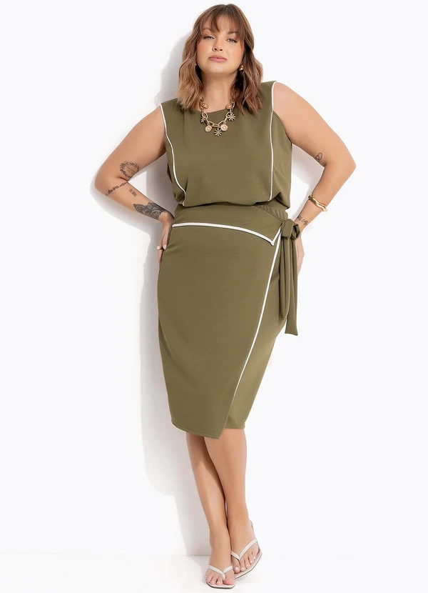 Marguerite - Blusa Verde em Malha Crepe 7