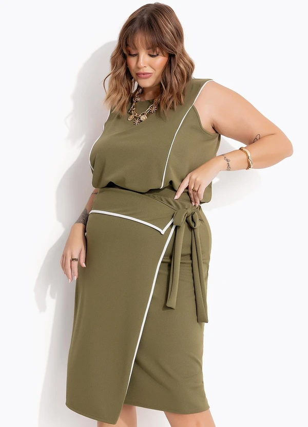 Marguerite - Blusa Verde em Malha Crepe 8