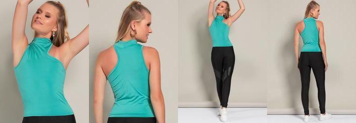 Blusa Verde em Malha de Polister