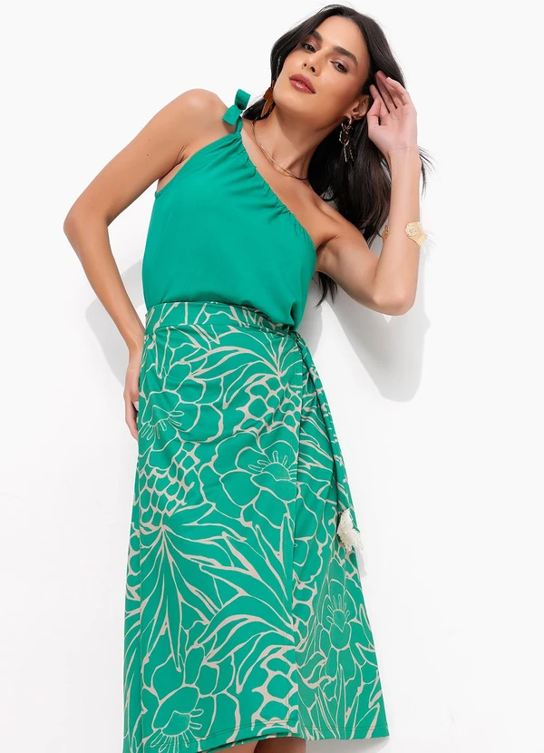 Quintess - Blusa Verde em Viscose Plana 10