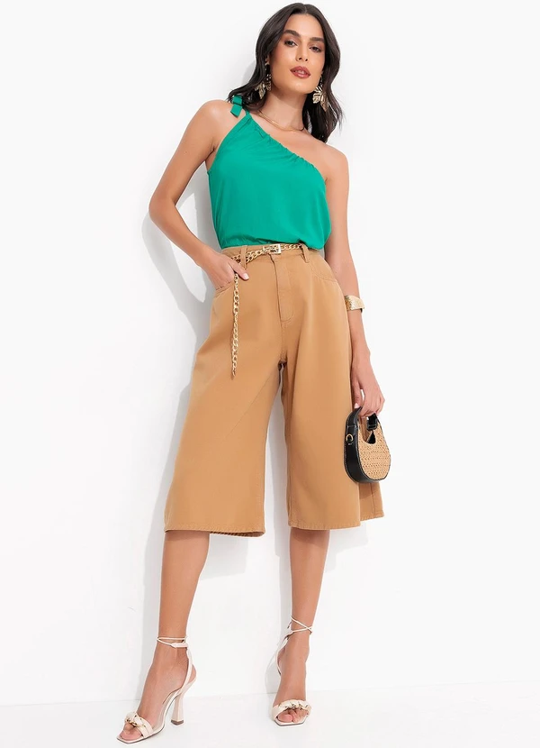 Quintess - Blusa Verde em Viscose Plana 5