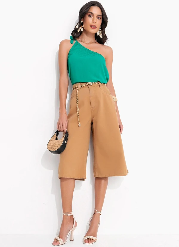 Quintess - Blusa Verde em Viscose Plana 8