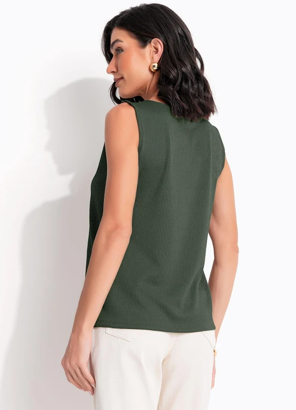 Quintess - Blusa Verde Militar em Malha Jacquard 3