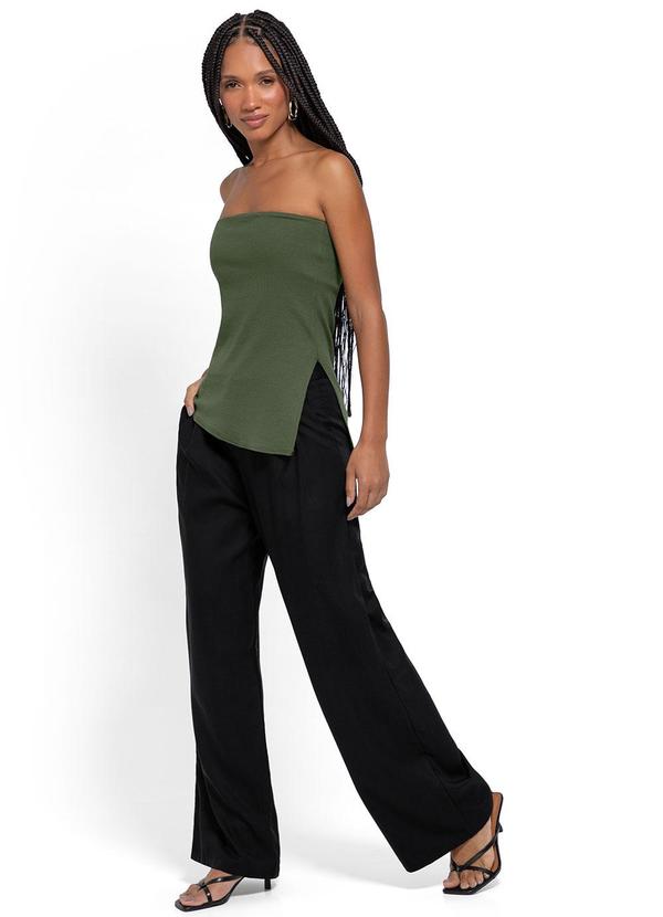 Enfim - Blusa Verde Militar Tomara que Caia com Fenda 1