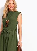 Blusa Verde Musgo em Malha Texturizada