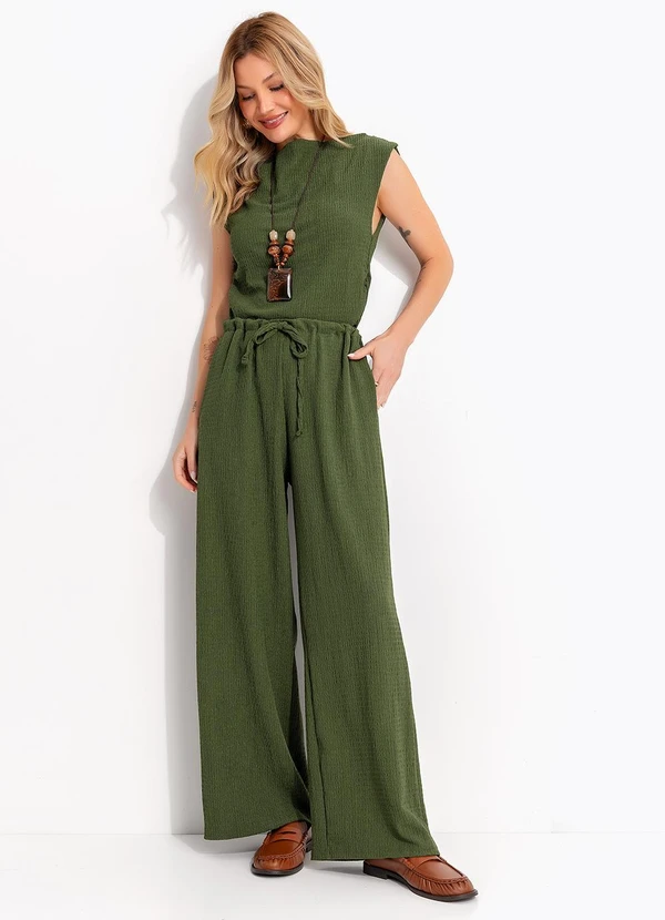 Quintess - Blusa Verde Musgo em Malha Texturizada 7