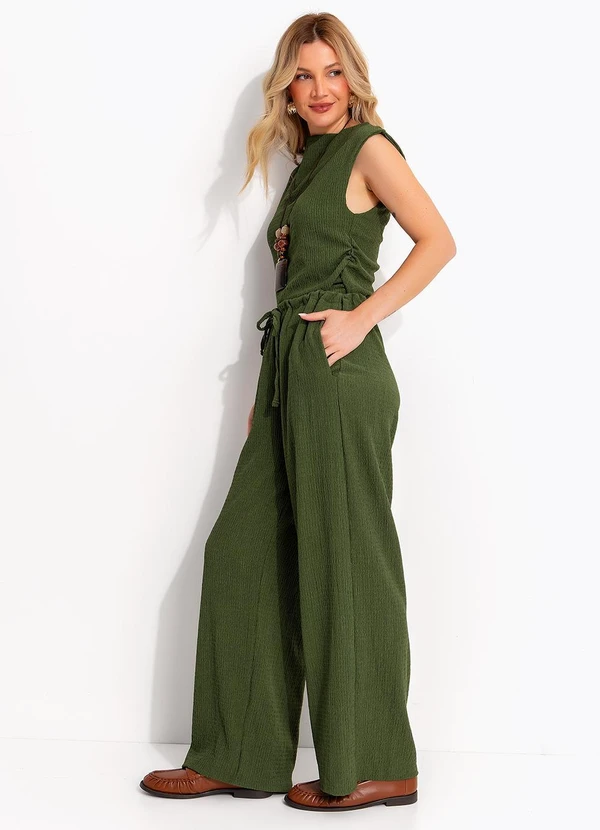 Quintess - Blusa Verde Musgo em Malha Texturizada 4