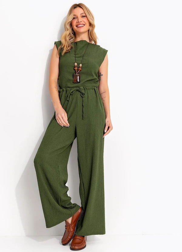 Quintess - Blusa Verde Musgo em Malha Texturizada 2