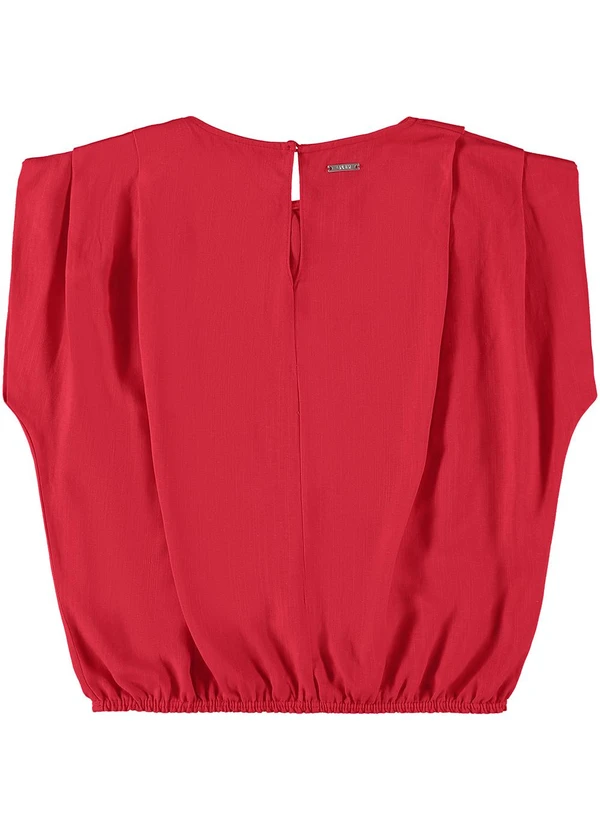 Enfim - Blusa Vermelha Box em Viscolinho 4