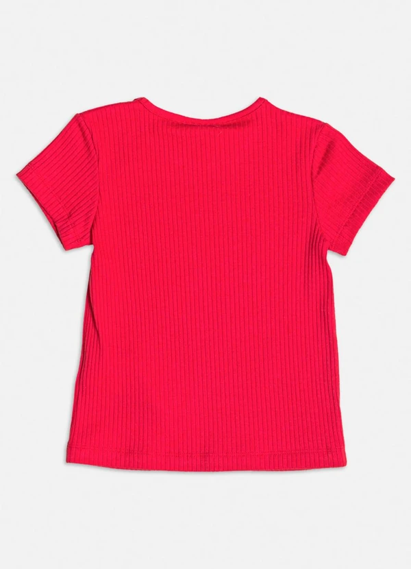 Momi - Blusa Vermelha Canelada Básica Vermelho 2