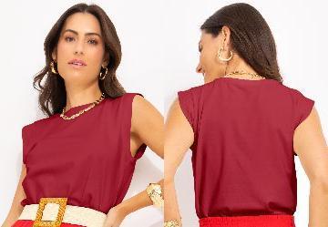 Blusa Vermelha em Cotton