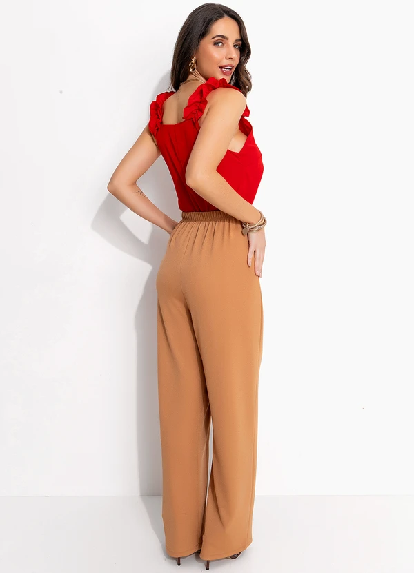 Quintess - Blusa Vermelha em Crepe Plano 5