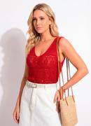 Blusa Vermelha em Tric�