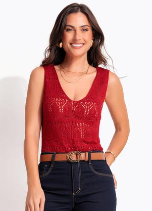 Blusa (Vermelha) em Tric�