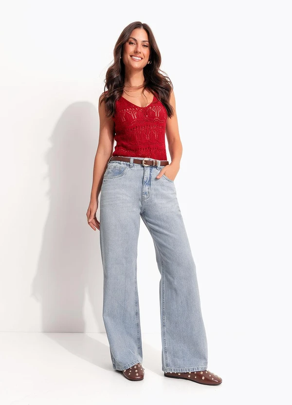 Quintess - Blusa Vermelha em Tricô 7