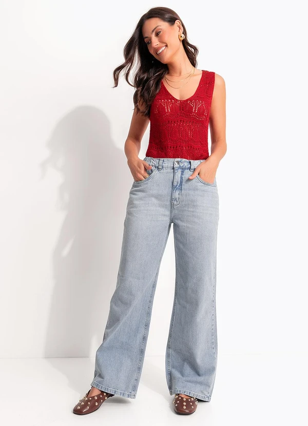 Quintess - Blusa Vermelha em Tricô 5