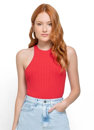 Enfim - Blusa Vermelha Justa em Tricot - ENFIM
