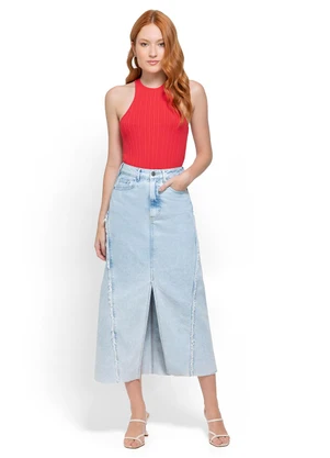 Enfim - Blusa Vermelha Justa em Tricot - ENFIM