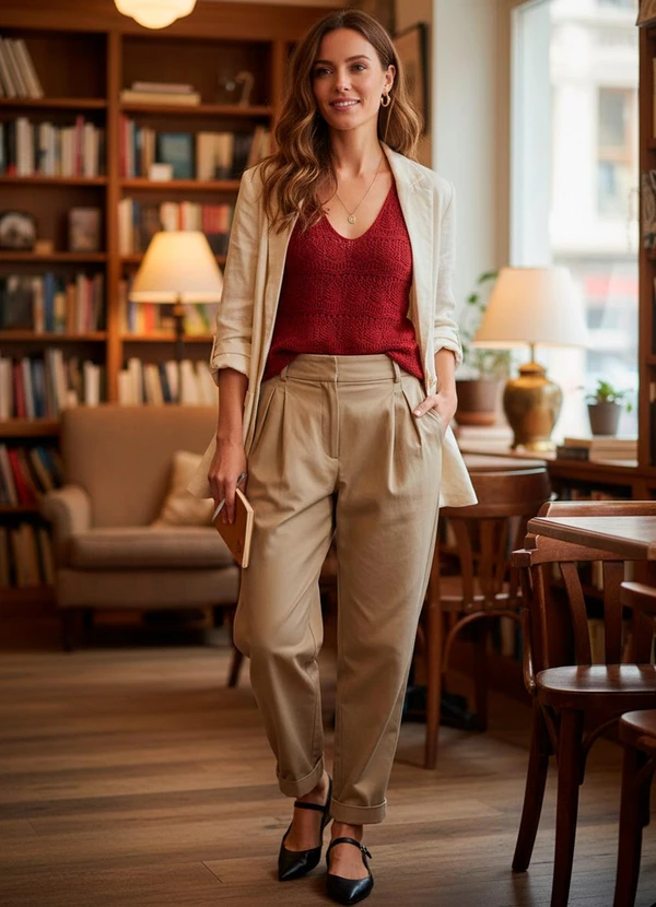 Quintess - Blusa Vermelha em Tricô 2