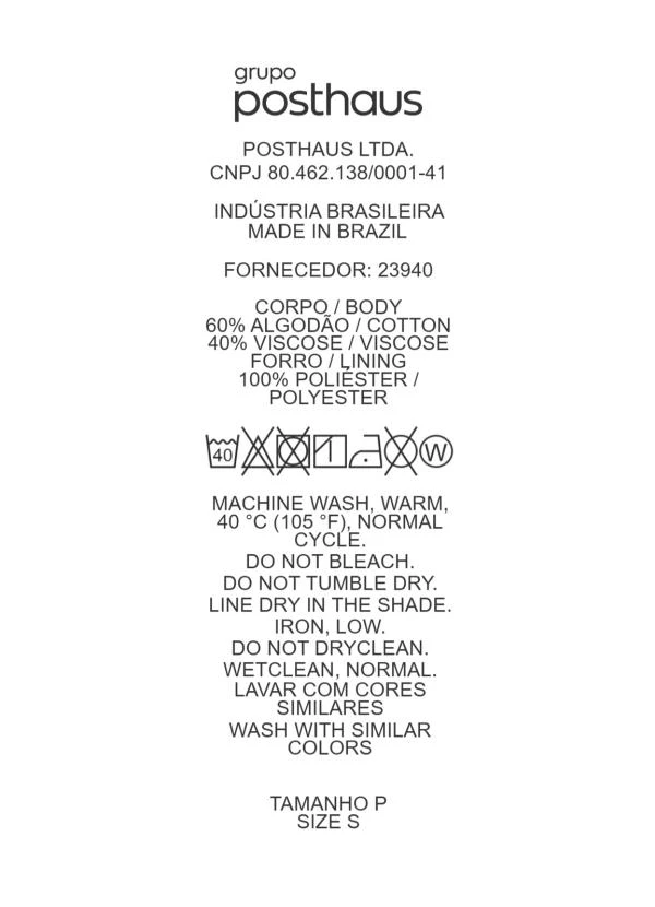 Quintess - Blusa Vichy Rose em Tecido Plano de Poliéster 14