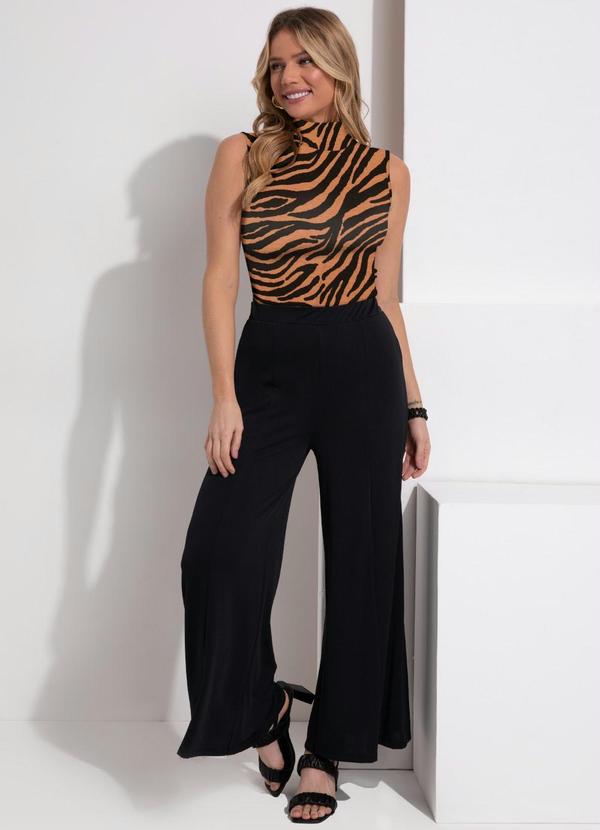 Quintess - Blusa Zebra Marrom com Gola Alta 8