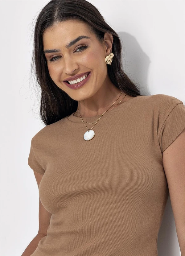 - Blusa em Ribana Marrom 5