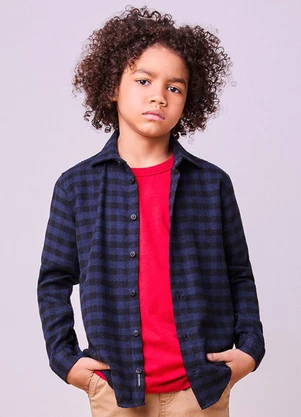 Youccie - Camisa de Flanela Xadrez Azul - YOUCCIE